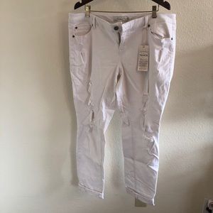 NWT White Distressed Torrid Jeans
